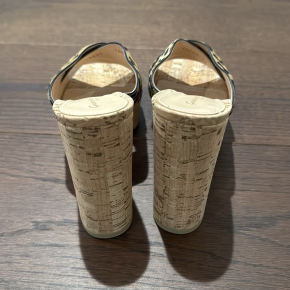 Gianvito Rossi Cassie Calf-Hair Crisscross Platform Sandals, Leopard Size 38/8 - Picture 9 of 12